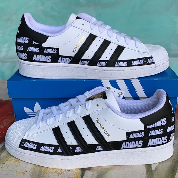 ADIDAS SUPERSTAR FTWWHT/CBLACK/GOLDMT MENS - Picture 2 of 16